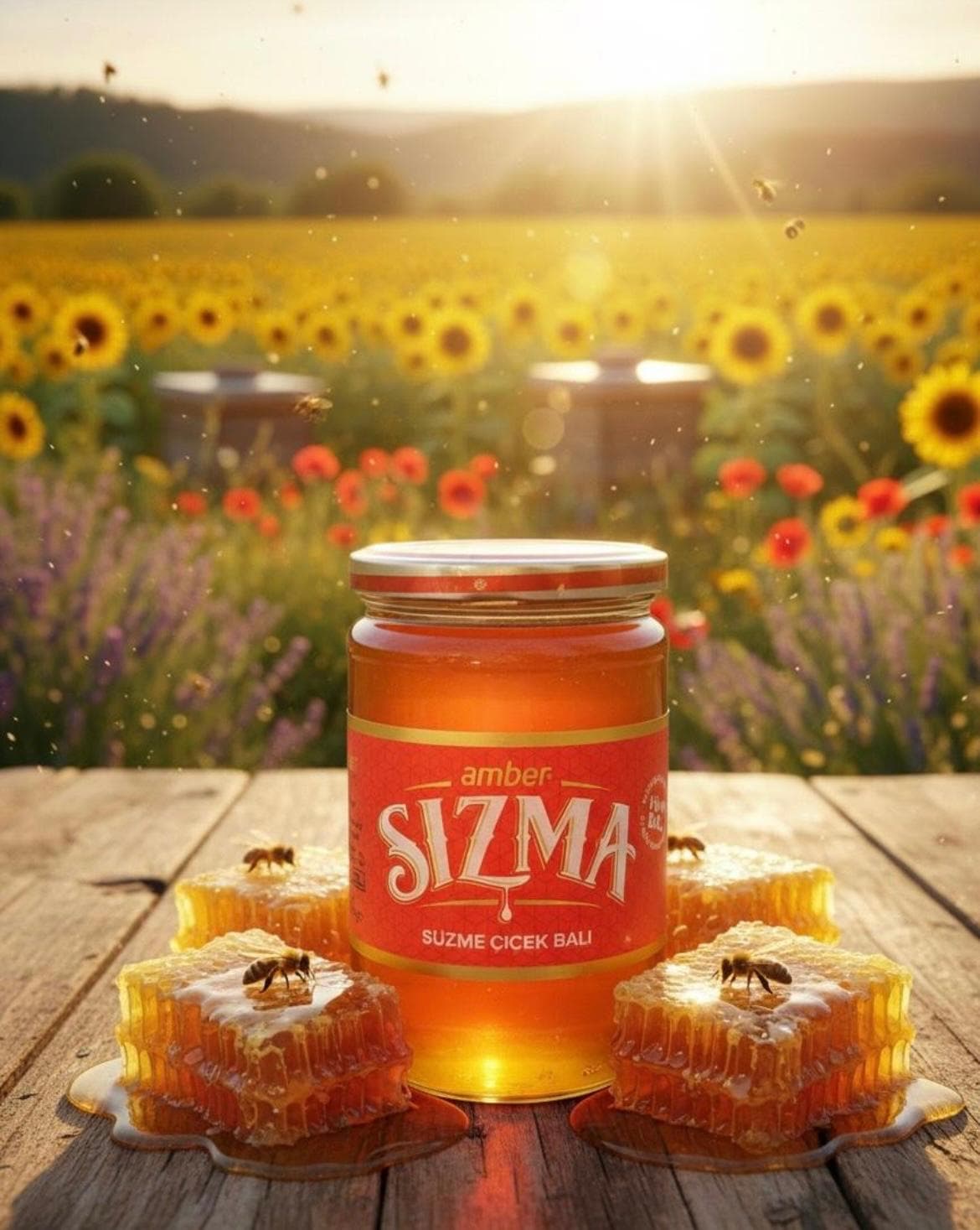 Natur Garden Amber Sızma Süzme Çiçek Balı