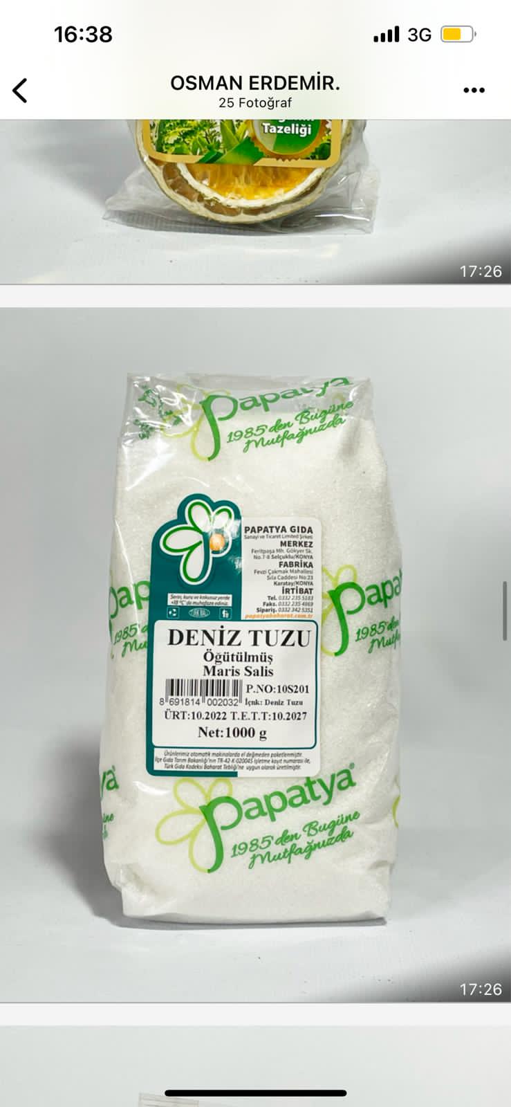 Papatya Öğütülmüş Deniz Tuzu