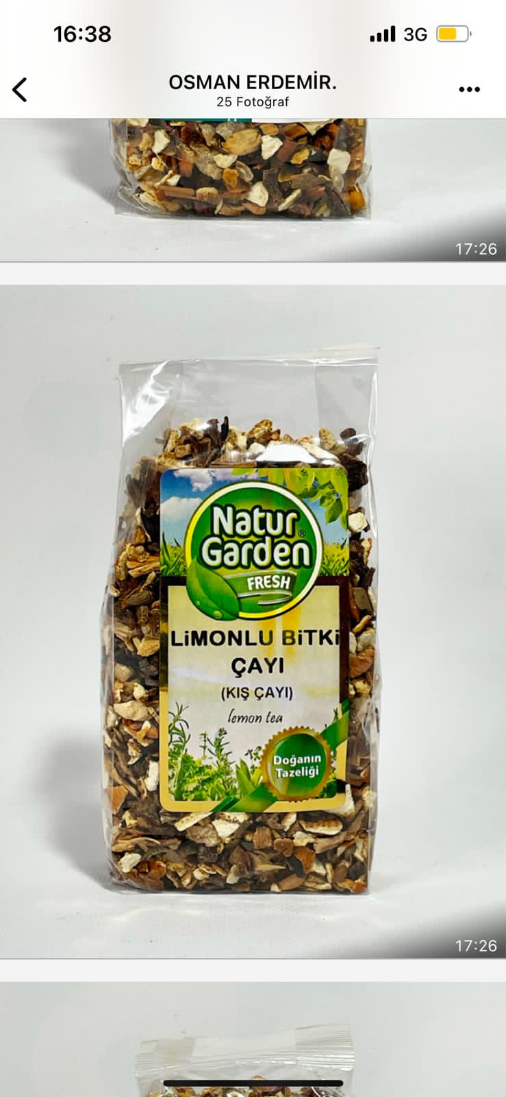 Natur Garden Limonlu Bitki Çayı (Kış Çayı)